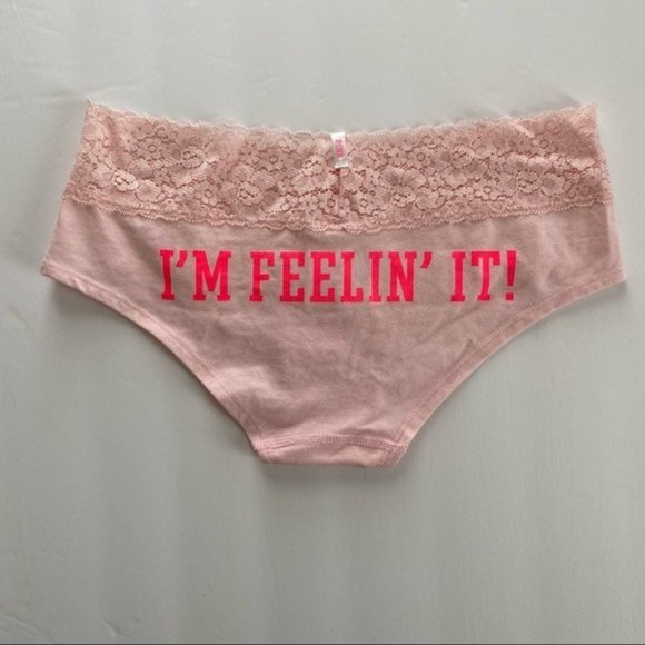 Victoria's Secret PINK extra low rise hipster light pink lace band Small - Picture 3 of 8